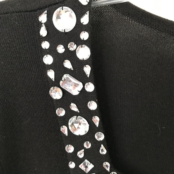 LANE BRYANT Black Rhinestone Tunic Square Neck Women’s Plus Size 2X 26/28 - Picture 9 of 10